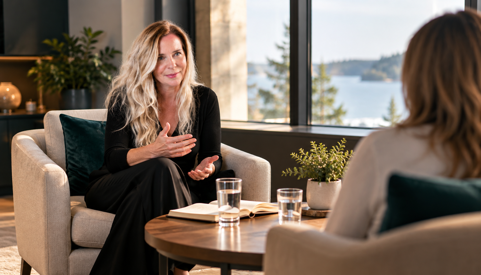Susan Motkaluk in a one-to-one coaching conversation